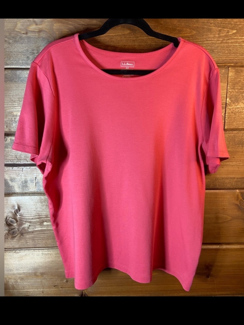 L.L. Bean Women's Pink T-Shirt 1X